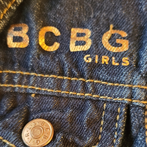 BCBG Girls dark denim jacket with ruffle hem - Picture 4 of 4